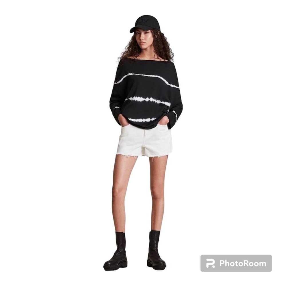 ALLSAINTS Rita Oversized Tie Dye Long Sleeve T-Shirt - XS